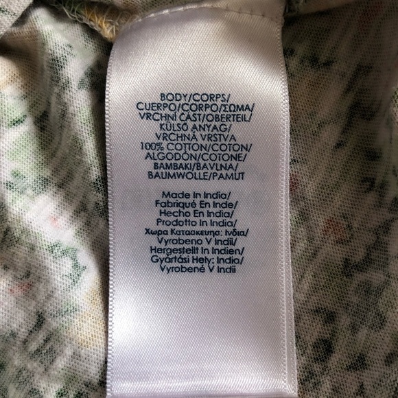 Chaps Floral Balloon Sleeves Cotton Top XL - Picture 8 of 9